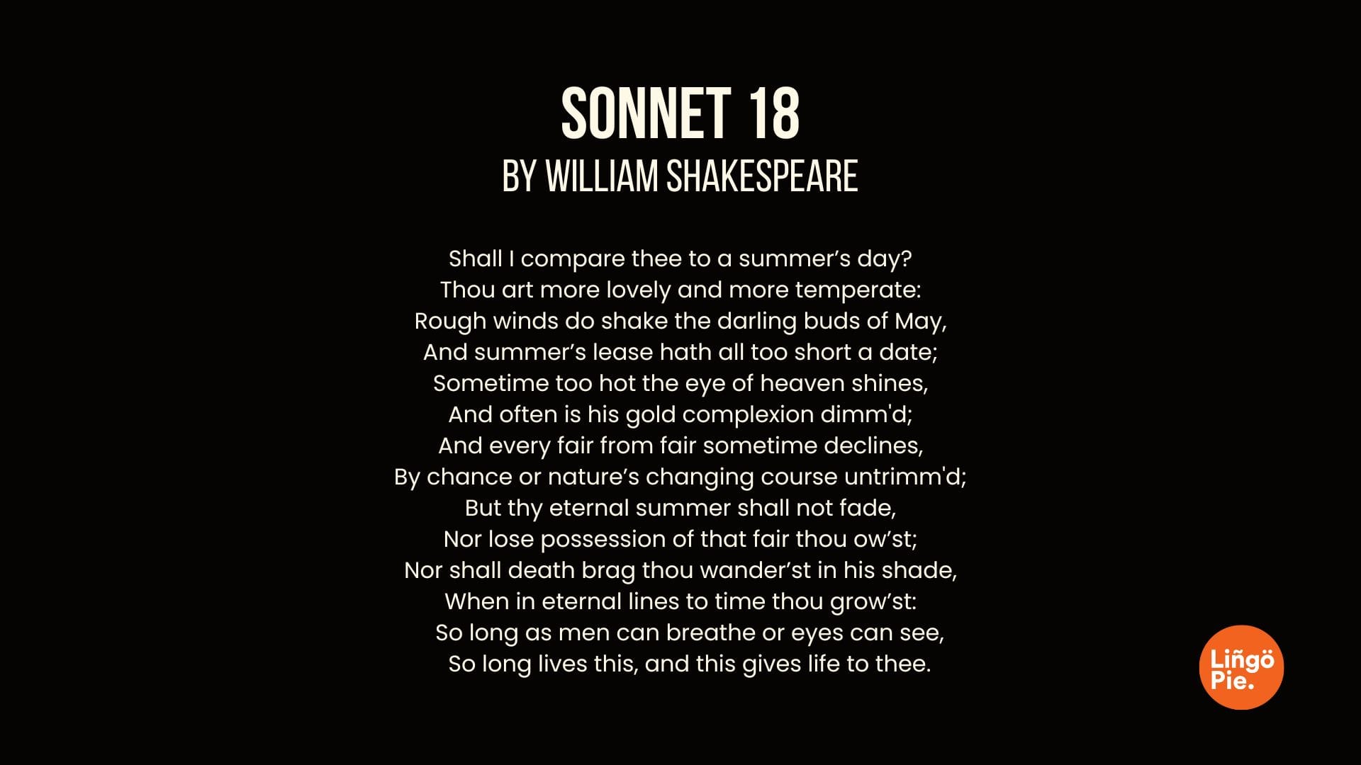 Sonnet 18