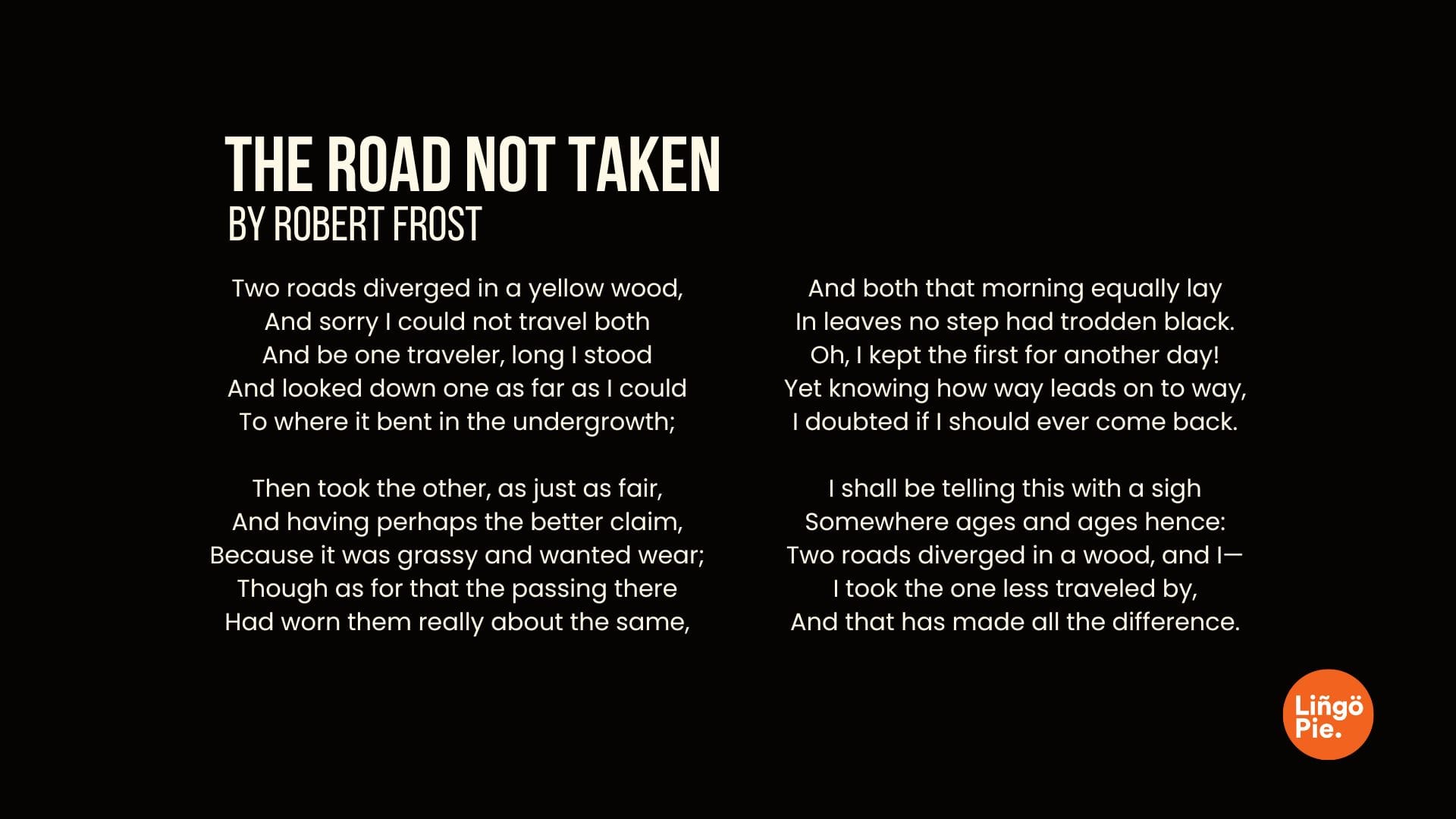 "The Road Not Taken" von Robert Frost